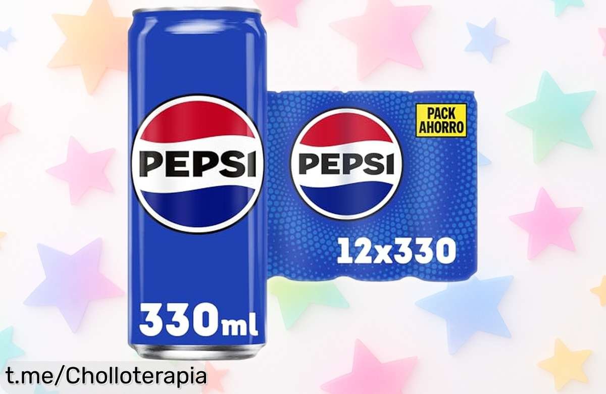 Delicioso pack de 12 latas de Pepsi, la cola que anima cualquier plan. Oferta brutal en tu mano: ¡no te quedes sin los refrescos más fresquitos y sabrosos!