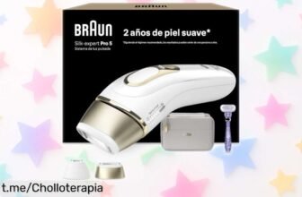Depiladora de luz pulsada Braun Silk·expert Pro 5 con maquinilla Venus a un precio loco: elimínate el vello en casa sin dolor ni agobios, ¡aprovéchalo antes de que se acabe!