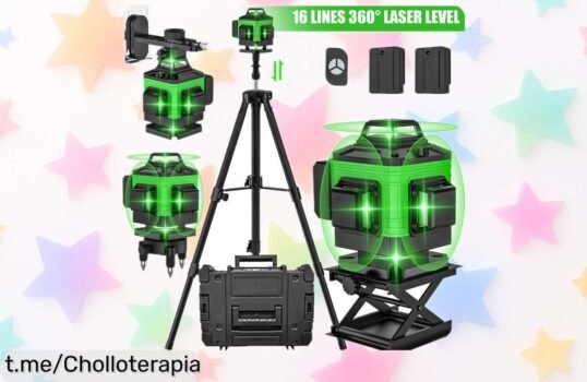 Descubre el nivel láser 4D de 16 líneas, la herramienta perfecta que hace magia en tu hogar a un precio increíblemente bajo. ¡Aprovecha esta oferta y asegura tus proyectos hoy mismo!