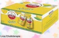 Descubre el pack de 12 latas de Amstel Radler Limón a un precio regalado y refrescante; la diversión está hecha bebida, ¡no te lo pierdas!