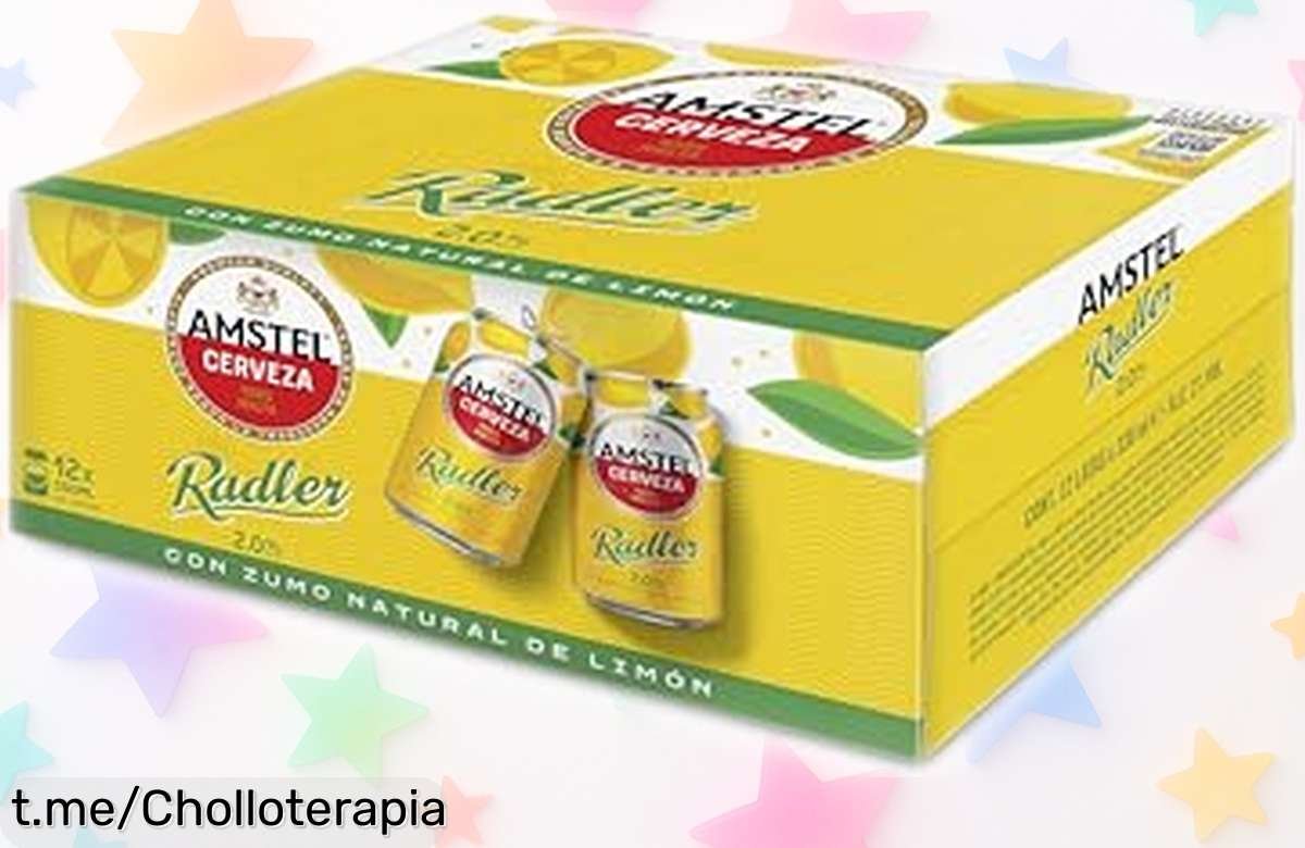 Descubre el pack de 12 latas de Amstel Radler Limón a un precio regalado y refrescante; la diversión está hecha bebida, ¡no te lo pierdas!