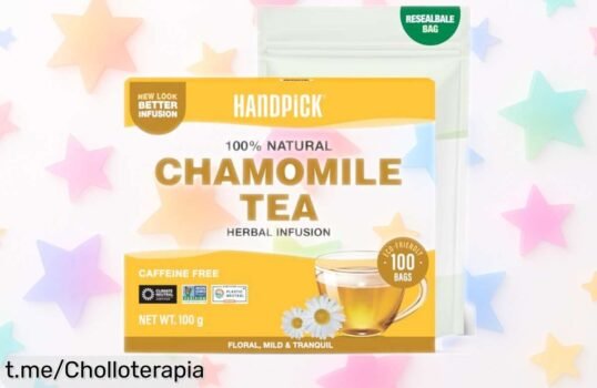 Descubre el relajante té de manzanilla HANDPICK: 100 bolsitas para mimar tu cuerpo y mente, ¡no te pierdas este precio de ganga que seguro no volverá!