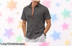 Descubre la camisa de manga corta COOFANDY: estilo clásico, algodón suave y un precio de ganga que no podrás dejar escapar. ¡Renueva tu armario hoy mismo!