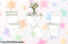 Descubre la mesa y dos sillas plegables de jardín Outsunny: confort increíble a un precio alucinante, ¡exprime el buen tiempo antes que se acabe!