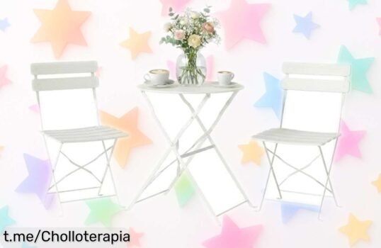 Descubre la mesa y dos sillas plegables de jardín Outsunny: confort increíble a un precio alucinante, ¡exprime el buen tiempo antes que se acabe!