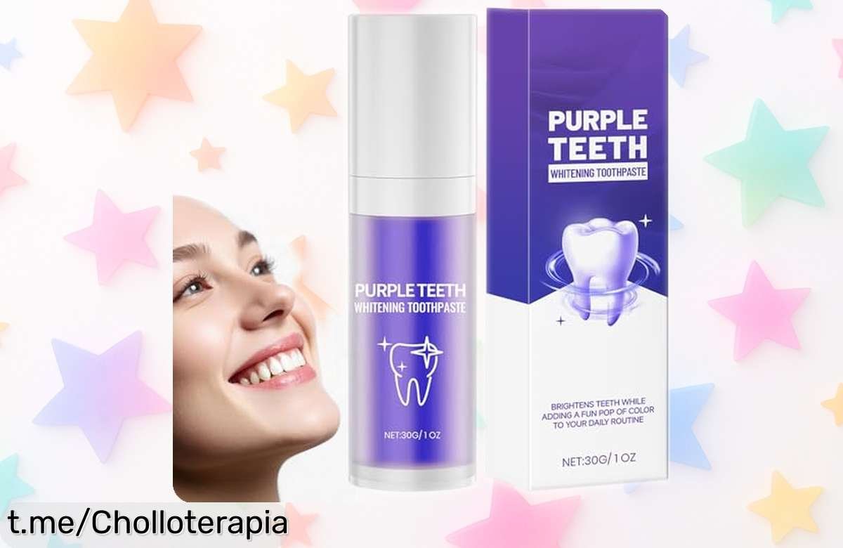 Descubre la pasta de dientes violeta que blanquea al instante y cuida tus encías, ¡un chollazo brillante para una sonrisa radiante todo el día!