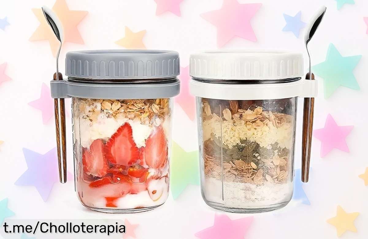 Descubre la taza portátil de avena nocturna que cambiará tus desayunos: ¡un ofertón brutal para disfrutar tu comida en cualquier lugar! No te quedes sin la tuya.