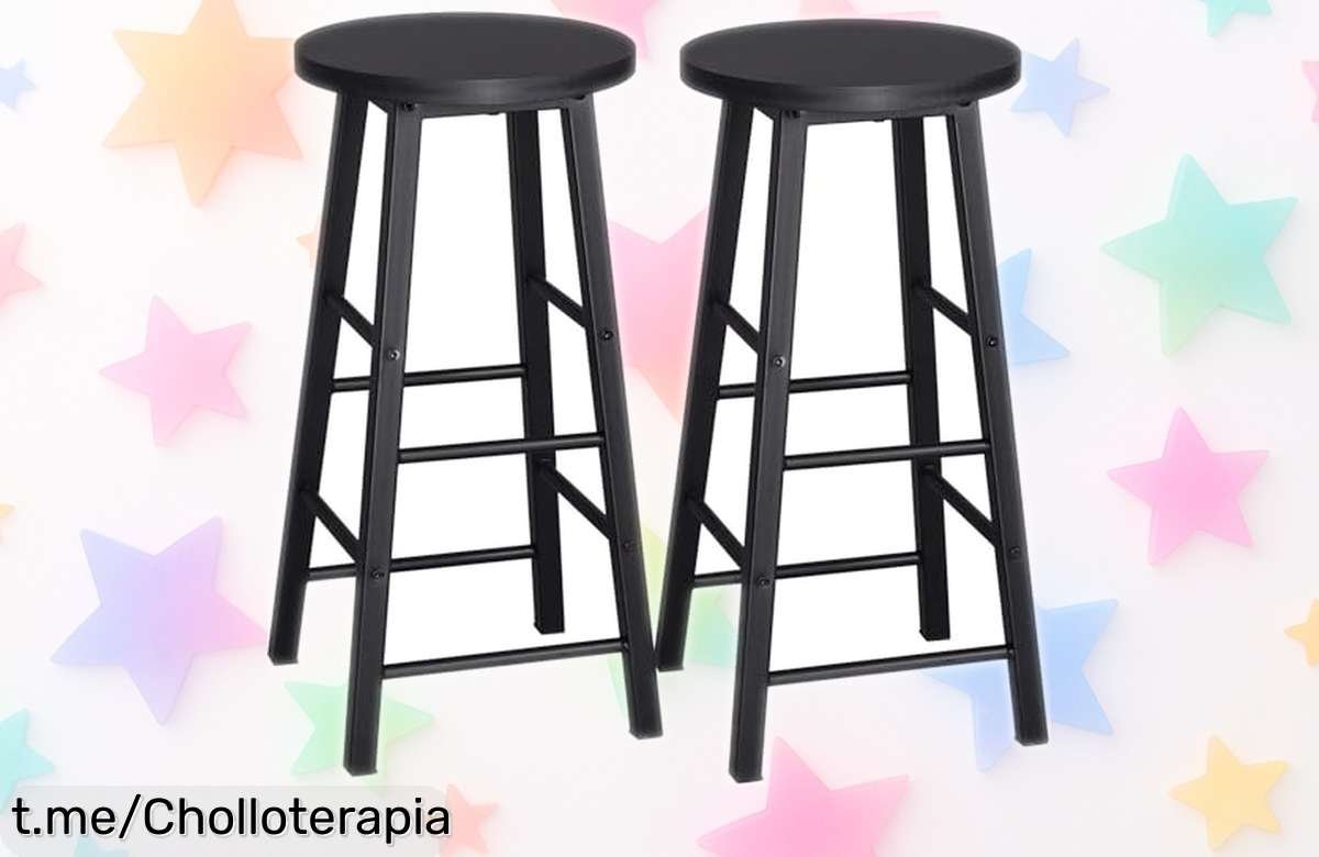 Descubre los taburetes de bar WOLTU, estilo industrial y súper resistentes ¡Oportunidad única para transformar tu cocina o salón sin esforzarte!