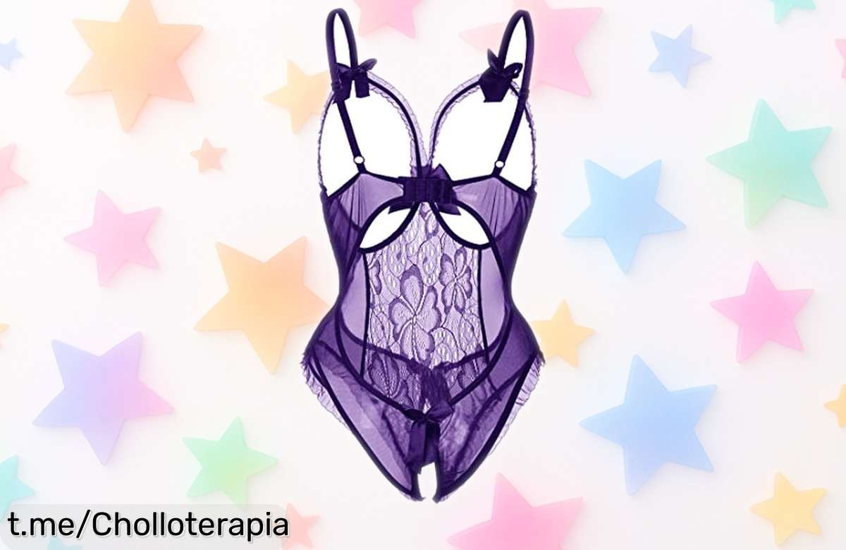 Deslumbrante body de encaje para mujer Voqeen, ¡súper sexy y a un precio de escándalo! Perfecto para tus noches especiales. No te quedes sin él, que vuela rápido.
