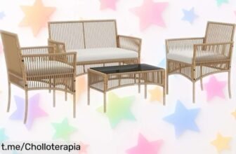 Deslumbrante conjunto de jardín Outsunny para 4 piezas, ¡oferta que no puedes dejar pasar para disfrutar tus momentos al aire libre con estilo y comodidad!