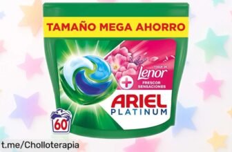 Detergente líquido Ariel PODs Platinum para 60 lavados con poder de limpieza increíble y aroma fresquito, ¡aprovecha este precio de ganga antes de que se acabe!