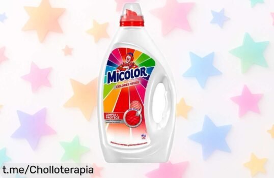 Detergente líquido Microlor en pack de 30 dosis que cuida tus colores y brilla como nunca, ¡aprovecha este súper chollo antes de que se agote!
