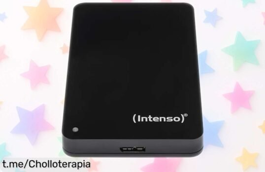 Disco duro externo Intenso de 1 TB, un ofertón increíble para pasar tus archivos volando y tener todo a mano en un momento. ¡No te quedes sin el tuyo!