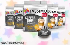 Disfruta de 40 cápsulas Tassimo Toffee Nut Latte, café cremoso con caramelo y nueces, ¡rebajadas a un precio de escándalo que no puedes dejar pasar!