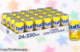 Disfruta del increíble pack de 24 latas de Fanta Limón Zero Azúcar, sabor refrescante a precio tirado para alegrar tus momentos en familia. ¡Hazlo tuyo ya!