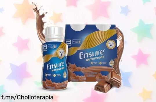 Disfruta el sabor del chocolate con la bebida proteica Ensure Nutrivigor, ¡super chollo en pack de 4 para ganar músculo y energía que no puedes dejar pasar!