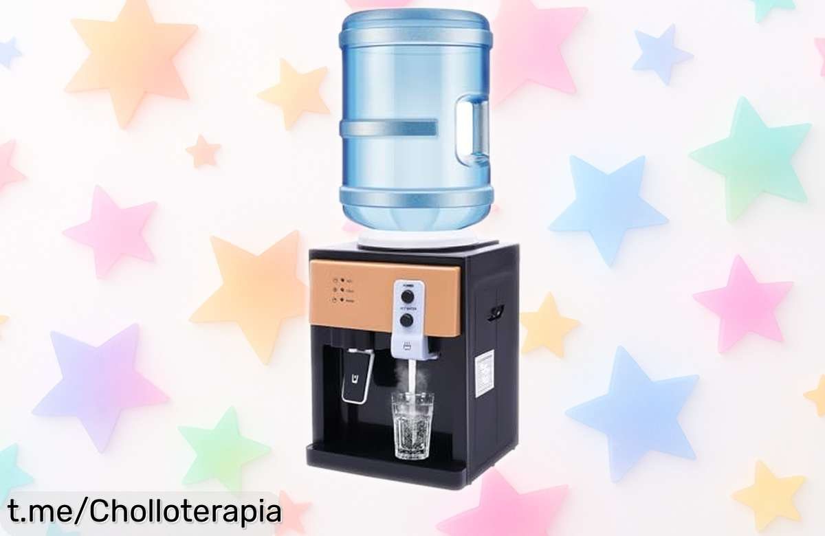 Dispensador eléctrico LENJKYYO de agua fría y caliente, ¡rebajado justo a tiempo para que disfrutes de momentos frescos o calientitos en casa u oficina!