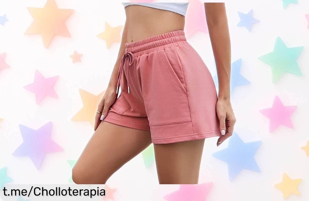 Divertido pantalón corto deportivo Irdcomps con cintura alta y bolsillos amplios, ¡rebajado por tiempo limitado! Tu mejor aliado para hacer deporte sin preocupaciones.