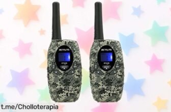 Divertidos walkie talkies Retevis RT628 para niños en pack de dos, ¡rebajados a un precio increíble! Con música y diversión en cada aventura. ¿Te lo vas a perder?