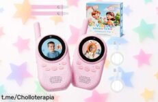 Diviértete a lo grande con el walkie talkie HEWEIMEI para niños, ideal para horas de juego sin WiFi y cámaras sorprendentes, ¡aprovecha este precio loco ahora!