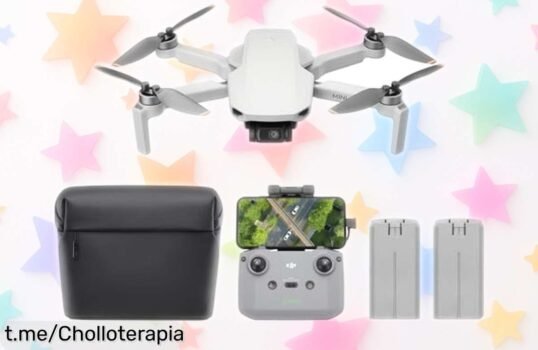 Dron 4K DJI Mini ultra ligero con dos baterías y hasta 93 minutos de vuelo, ¡este ofertón no lo vuelves a ver! ¡Hazlo tuyo ahora antes que se agote!