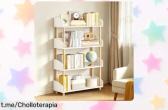 Estantería de madera maciza OUTONLIFE: ¡el mueble práctico que todos necesitan, ahora en un precio de ganga y con la seguridad para los peques! Aprovecha esta oferta antes que se acabe.