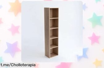 Estantería librería moderna de 5 baldas LOLAhome, organiza tu espacio con estilo y duración: ¡aprovecha este precio regalado antes de que desaparezca!