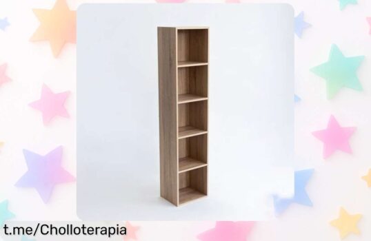 Estantería librería moderna de 5 baldas LOLAhome, organiza tu espacio con estilo y duración: ¡aprovecha este precio regalado antes de que desaparezca!