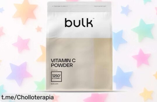 Este chollo de Vitamina C en polvo pura, 500 g, te dará energía a tope y es ideal para veganos; ¡no dejes pasar este super precio que no se repetirá!