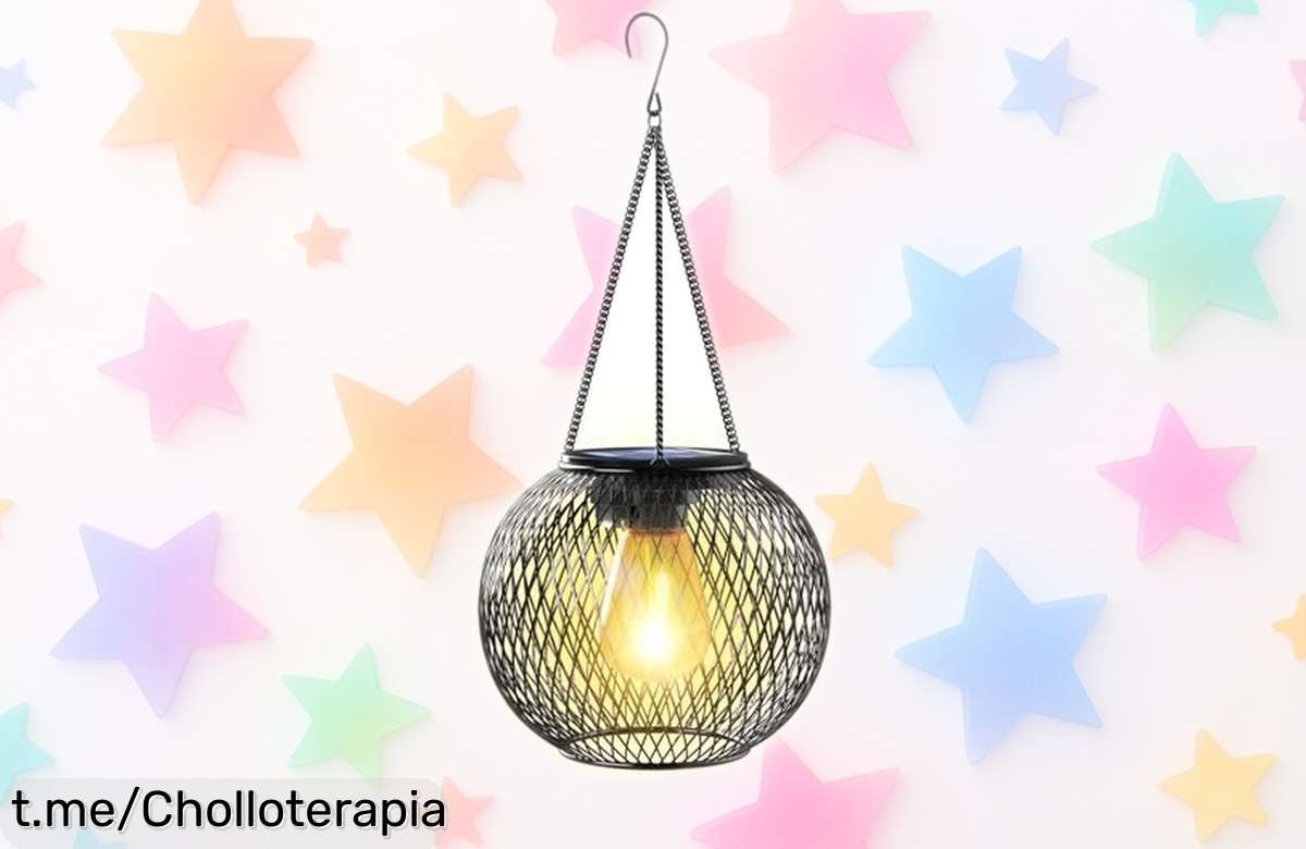Farolillo solar colgante KagoLing para exterior, un chollo que ilumina tus noches con estilo vintage—resistente al agua y batería dura toda la noche. ¡No te lo pierdas!