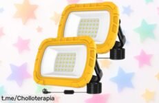 Focos LED portátiles TSUN 30W en pack de 2 a un precio loco, ilumina tu taller como nunca y haz que tus proyectos brillen bajo cualquier clima. ¡No te quedes sin ellos!
