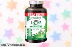 Fortalece tu cabello y uñas con biotina alta dosis, zinc y cobre: 180 cápsulas veganas a un precio increíble que no puedes dejar pasar. ¡Dale el cariño que mereces!