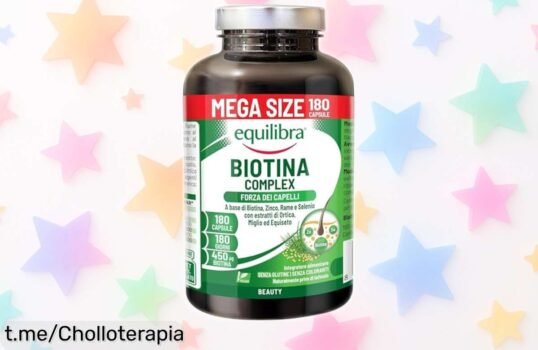 Fortalece tu cabello y uñas con biotina alta dosis, zinc y cobre: 180 cápsulas veganas a un precio increíble que no puedes dejar pasar. ¡Dale el cariño que mereces!