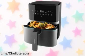 Freidora de aire Cecotec Cecofry Full InoxBlack 5500 Pro, ¡super chollo con 8 modos para cocinar sano y rápido! No te quedes sin la tuya antes de que desaparezca.