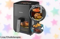 Freidora de aire Cecotec Cecofry&Grill Duoheat 4000, el chollo que no puedes dejar escapar para disfrutar carnes y pizzas perfectas sin complicaciones, ¡corre antes de que se acabe!