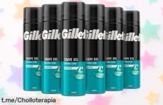 Gel de afeitar Gillette Classic en pack de 6, super chollo para hombres con piel sensible: olvídate de irritaciones y corta tu tiempo al afeitado, ¡aprovéchalo ya antes que se agote!