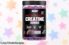 Gominolas de creatina Weider Micronized: fuerza y recuperación en cada bocado, aprovecha este precio loco antes que se escape ¡Empieza a darlo todo ya!