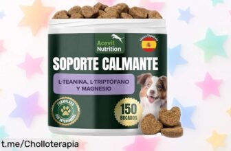 Gominolas relajantes para perros con fórmula natural, un ofertón de 150 unidades que tu peludo agradecerá: ¡dile adiós al estrés y hazlo feliz hoy mismo!