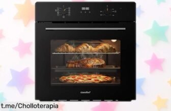 Horno eléctrico empotrable COMFEE CBO70M80D2BK con 7 funciones y limpieza AquaClean a precio tirado para que prepares las mejores pizzas en casa ¡No te quedes sin el tuyo!