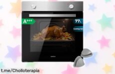 Horno integrable Cecotec Bolero Hexa C126000 con 77 litros y vapor doble, la oportunidad perfecta para impresionar en tu cocina y disfrutar momentos deliciosos en familia. ¡No te lo pierdas!