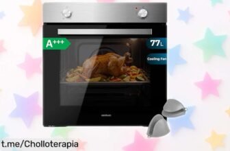 Horno integrable Cecotec Bolero Hexa C126000 con 77 litros y vapor doble, la oportunidad perfecta para impresionar en tu cocina y disfrutar momentos deliciosos en familia. ¡No te lo pierdas!