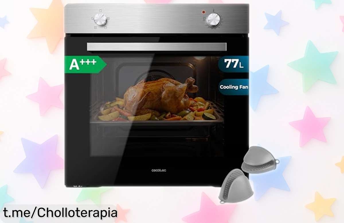 Horno integrable Cecotec Bolero Hexa C126000 con 77 litros y vapor doble, la oportunidad perfecta para impresionar en tu cocina y disfrutar momentos deliciosos en familia. ¡No te lo pierdas!
