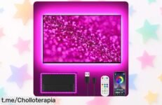 Ilumina tu salón con la tira LED para TV que baila al ritmo de la música y ¡con precio rebajado! Dale un toque mágico a tus momentos en casa ahora mismo.
