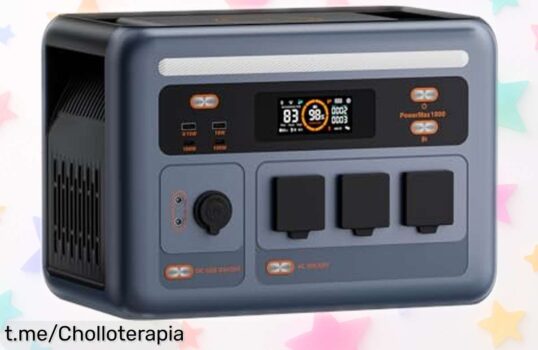 Impactante estación de energía portátil OSCAL PowerMax 1800SE a precio locazo, carga tus dispositivos al instante y controla todo con tu móvil. ¡No te lo pierdas, es ahora o nunca!