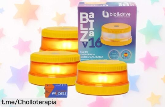 Imperdible baliza V16 homologada DGT en pack de 3 con luz LED y base magnética, ¡aprovecha este ofertón antes que se acabe y siente la tranquilidad al volante!