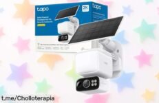 Impresionante cámara de vigilancia exterior Tapo C615F con panel solar y visión nocturna a todo color. Protege tu hogar 24/7 con este ofertón que no puedes dejar pasar.