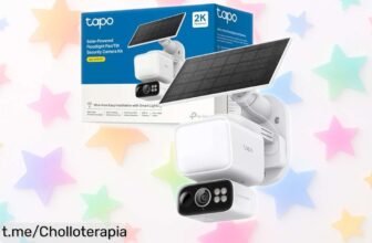 Impresionante cámara de vigilancia exterior Tapo C615F con panel solar y visión nocturna a todo color. Protege tu hogar 24/7 con este ofertón que no puedes dejar pasar.