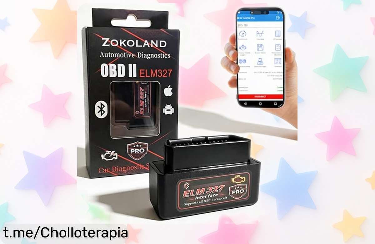 Impresionante escáner OBD2 Bluetooth ELM327 para coche: Detecta y borra fallos al instante, corre por tu móvil ¡No dejes pasar este ofertón y cuida tu auto como se merece!