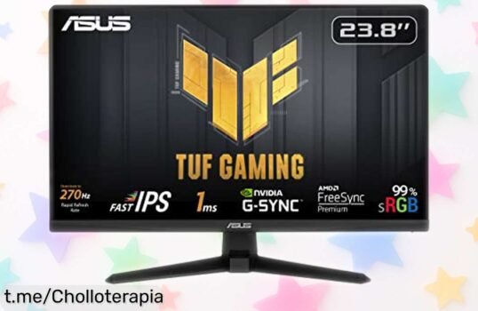 Impresionante monitor gaming ASUS VG249QM1A de 24” ¡Rápido como un rayo y fluido! Consigue la mejor experiencia con una rebaja increíble que no te puedes perder.