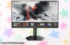 Impresionante monitor gaming de 27” KOORUI G2722P en oferta brutal, mejora tu juego con fluidez extrema y colores vibrantes, ¡no dejes pasar esta oportunidad única de brillar!